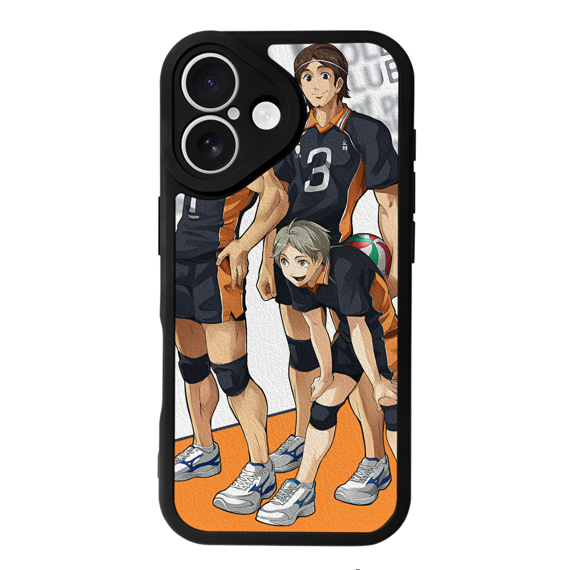 （画像用） ハイキュー!! Haikyu!! 【iPhone 16シリーズ対応】シリコンスマホケース（レザー調） 材質：シリコン